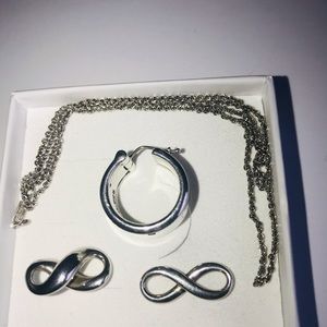 Tiffany charms, one earring and chain awesome cond